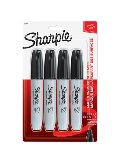 Sharpie Chisel Permanent Marker 4PK  - #7936898
