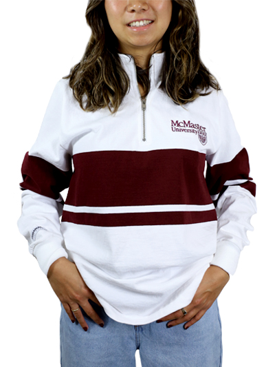 Official Crest 1/4 Zip with Maroon Stripe - #7880328